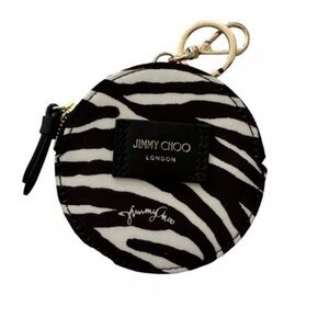 Jimmy Choo Black and White Zebra Coin Pouch NBW